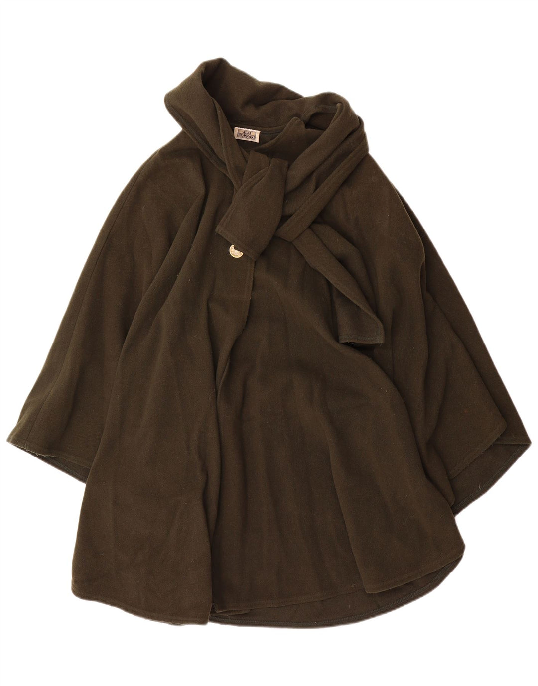 Abrigo Poncho Mujer Alba Fornari Talla Única Lana Caqui