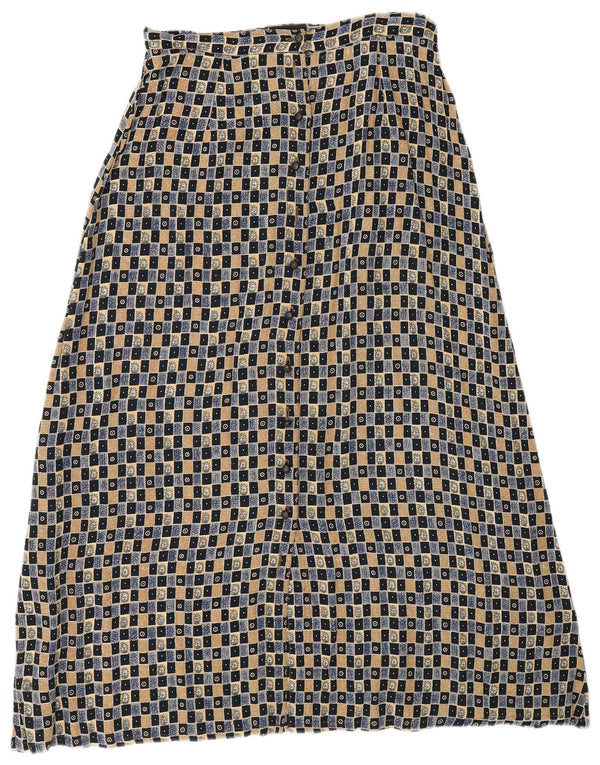 Falda larga pequeña Monsoon para mujer UK 12 Medium W27 Multicolor Geométrico