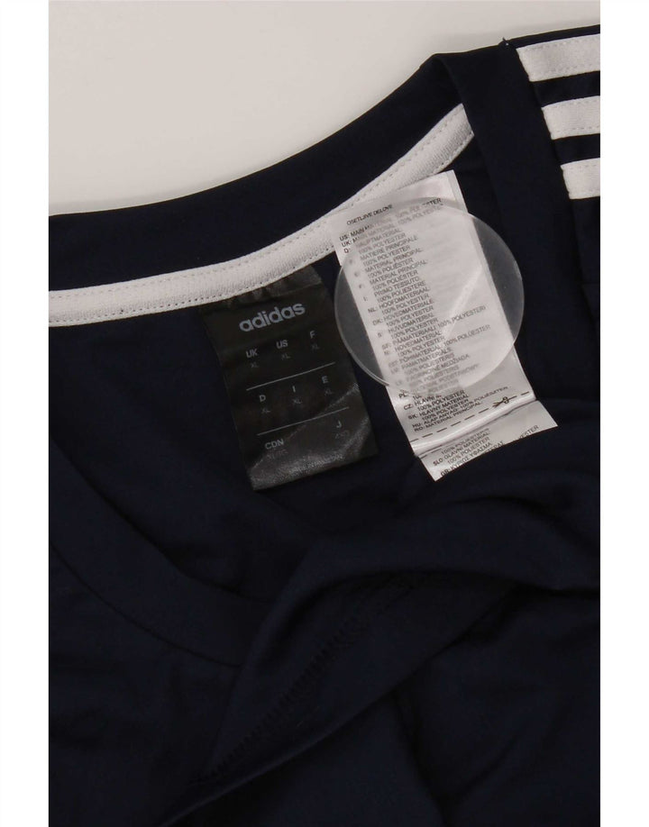 Adidas Hombre Climalite Camiseta Top XL Azul Marino Poliéster