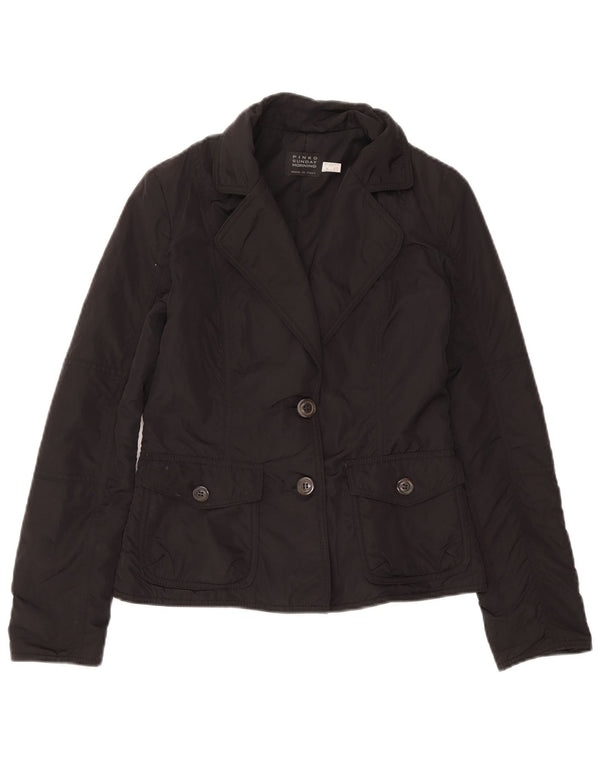 Pinko Chaqueta tipo blazer de 2 botones para mujer UK 8 Small Poliamida negra