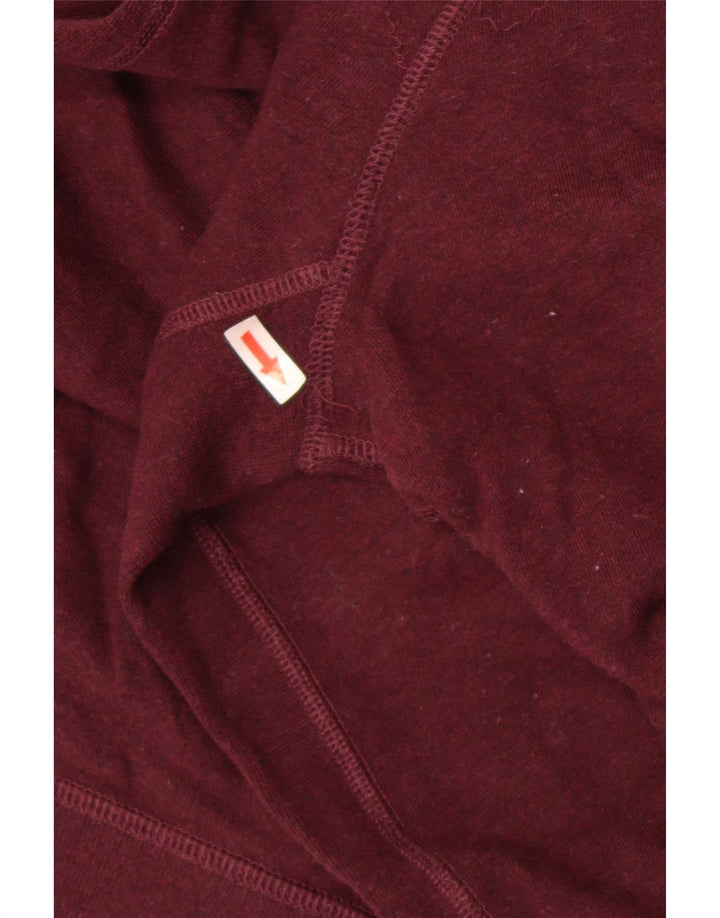 Marks & Spencer Hombre Sudadera Jumper Small Borgoña Algodón