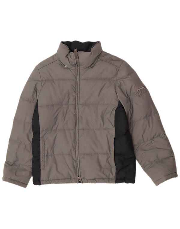 Champion Chaqueta Acolchada Extragrande para Hombre UK 10 Small Gris Colorblock