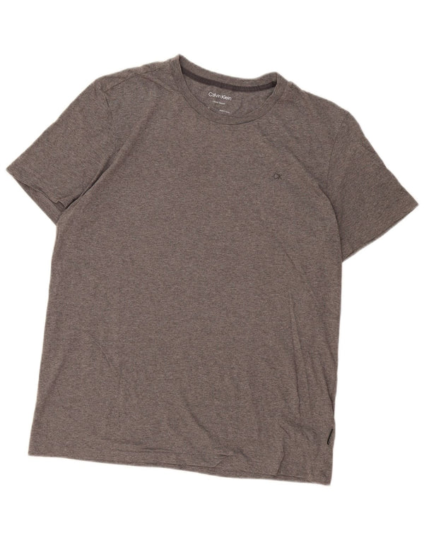 Calvin Klein - Camiseta para hombre, talla grande, algodón gris