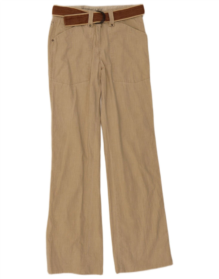 Murphy & Nye Pantalones casuales con corte de bota para mujer W26 L31 Algodón beige
