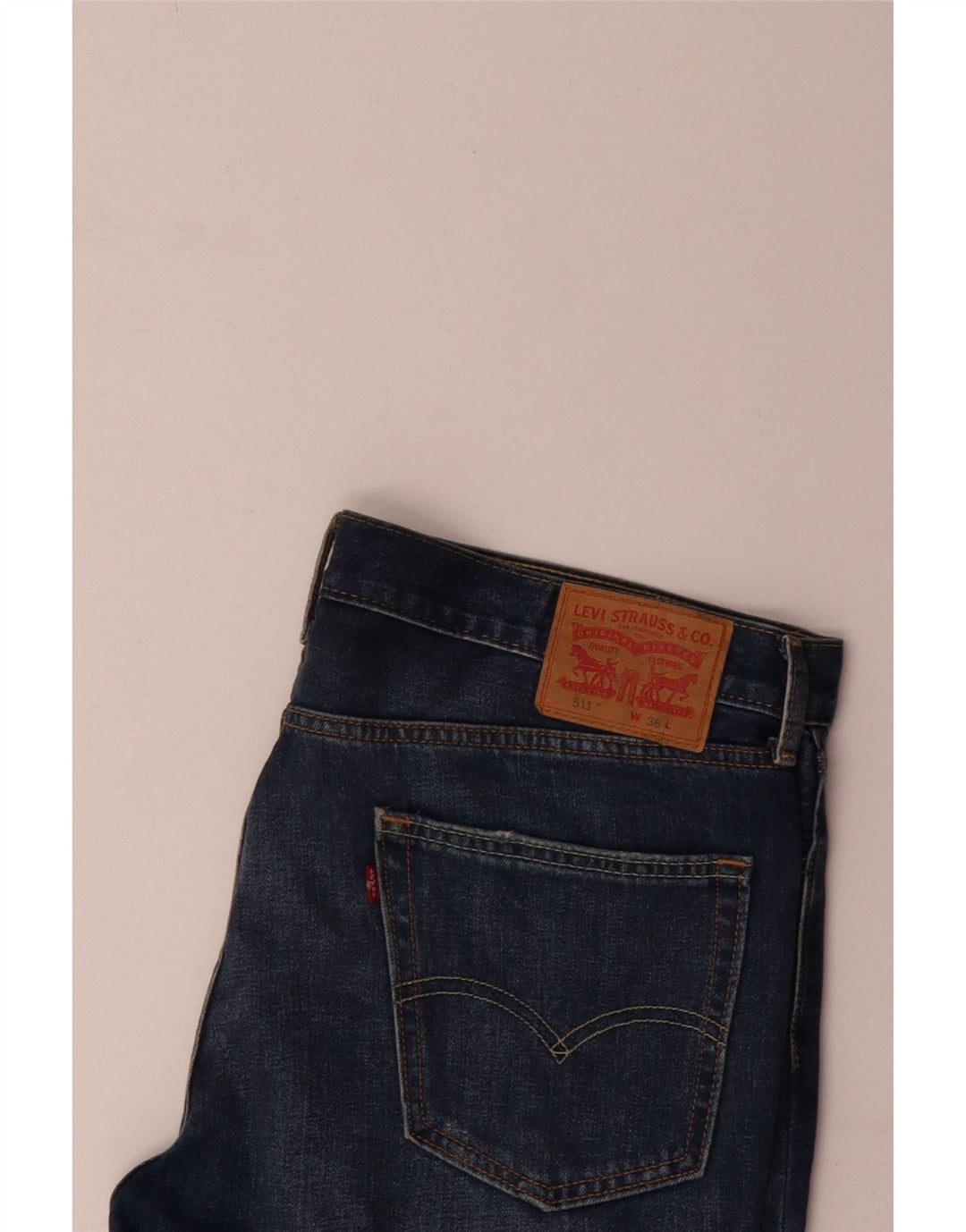 Levi's Mens 511 pantalones cortos de mezclilla desgastados W36 algodón azul grande