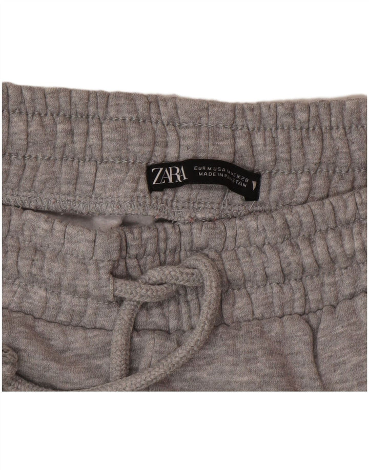 Zara Mujer Pantalones De Chándal Joggers UK 42 Poliéster Moteado Gris Medio