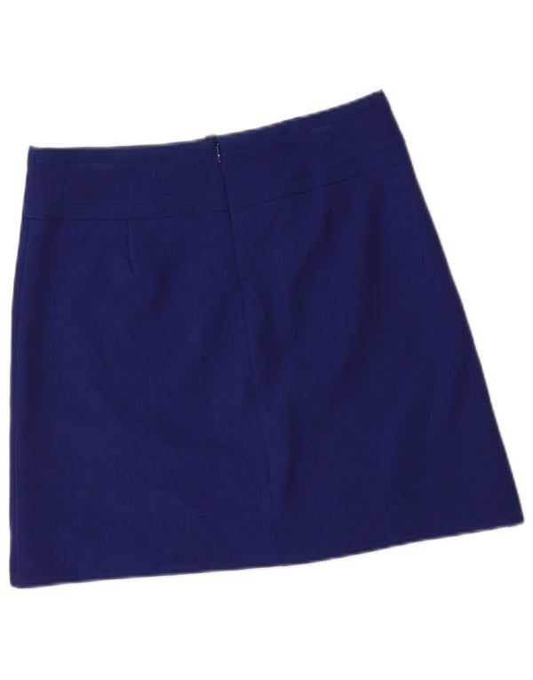 Marks & Spencer Minifalda para mujer UK 10 Small W30 Poliéster azul