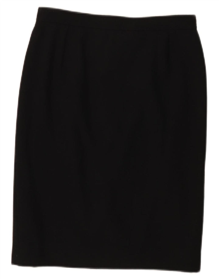 Falda Recta Valentino Mujer IT 44 Mediana W28 Lana Negra