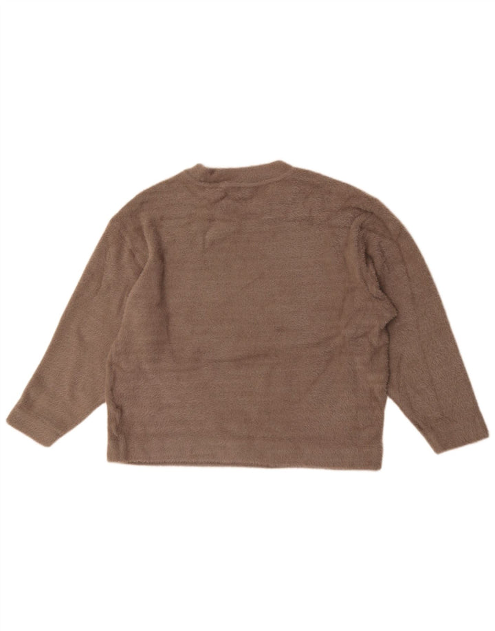 Marks & Spencer Jersey extragrande con cuello redondo para mujer, talla 40, color beige