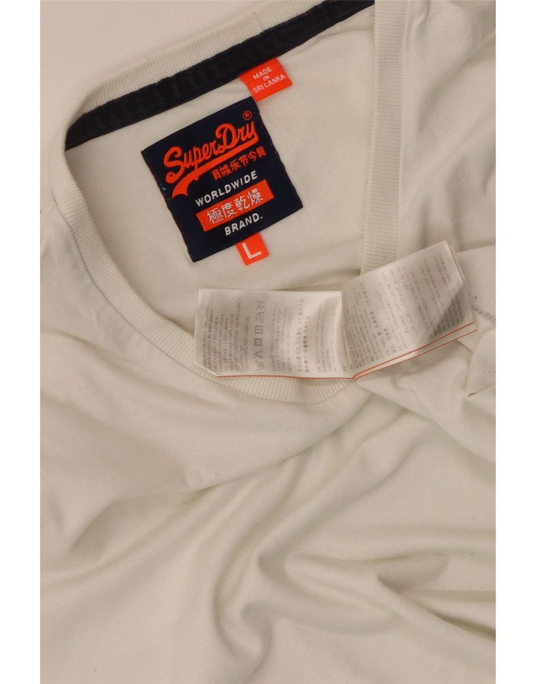 Superdry Camiseta para hombre Top Large White Cotton