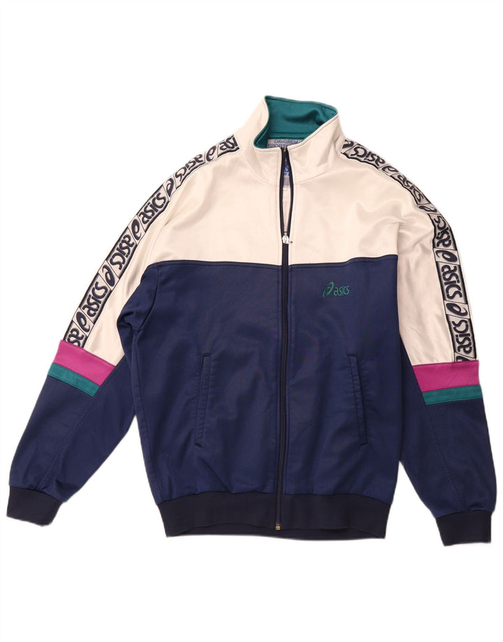 Chándal Asics Mujer Completo IT 48 XL Azul Marino Colorblock Poliamida