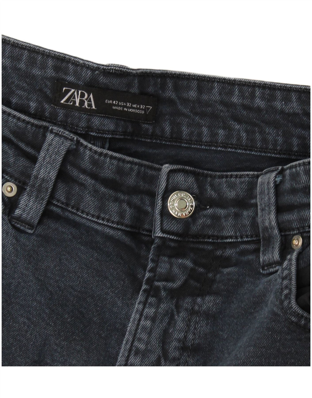 Zara Jeans ajustados para hombre EU 42 Large W32 L29 Azul marino