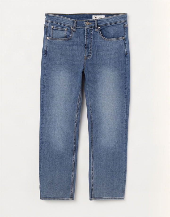 Zara Jeans Rectos Mujer EU 40 Medium W30 L27 Azul