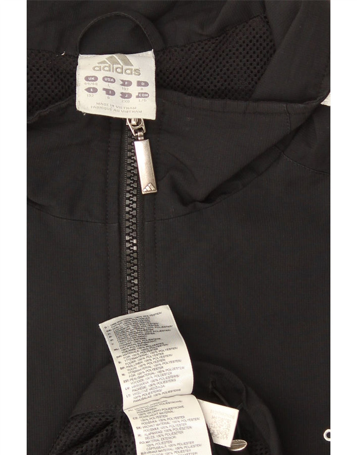 Adidas - Chaqueta de chándal para hombre, talla 44/46, poliéster negro grande