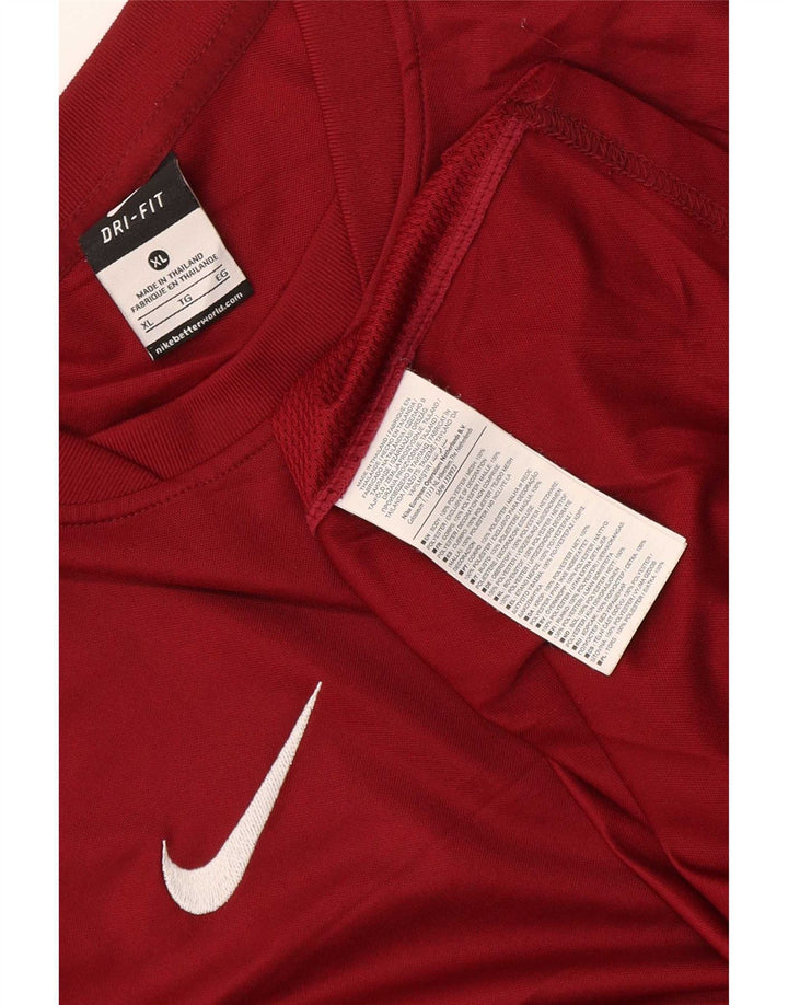 Camiseta Nike Dri Fit para hombre Top XL Poliéster burdeos