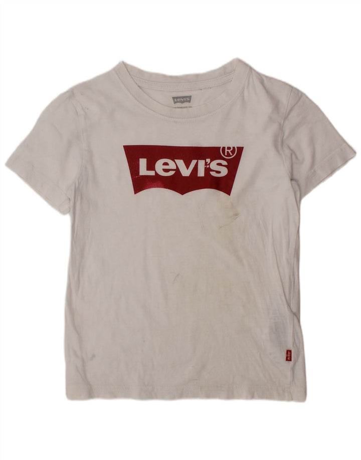 LEVI'S Camiseta gráfica para niña 5-6 años Blanco Algodón