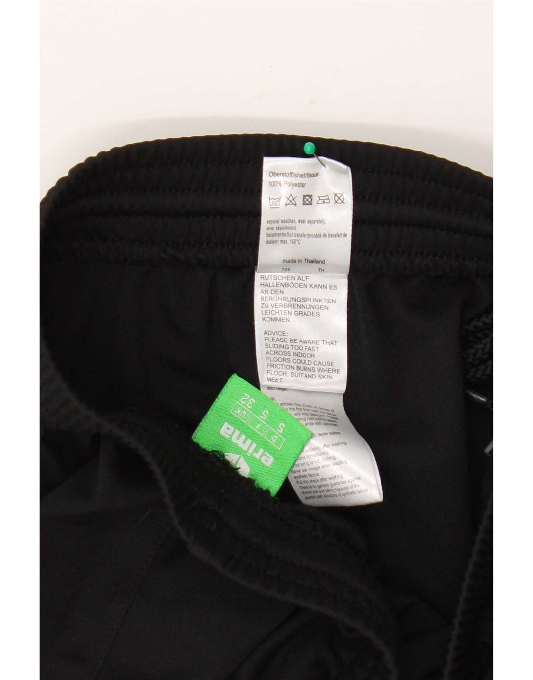 Pantalones cortos deportivos Erima para hombre Poliéster negro mediano