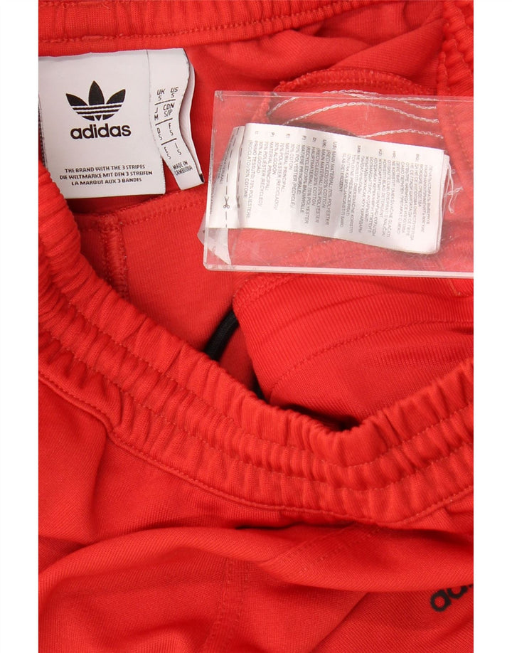 ADIDAS Pantalones cortos deportivos con gráficos para hombre, poliéster rojo pequeño