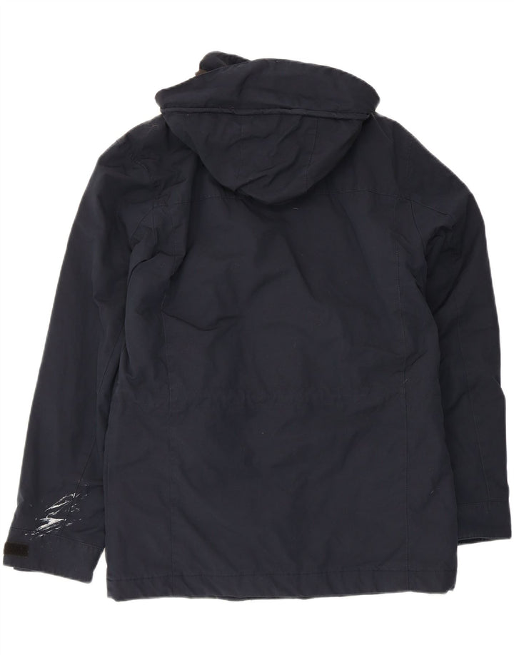 MARKS & SPENCER Chaqueta parka con capucha para hombre UK 36 Small Azul marino
