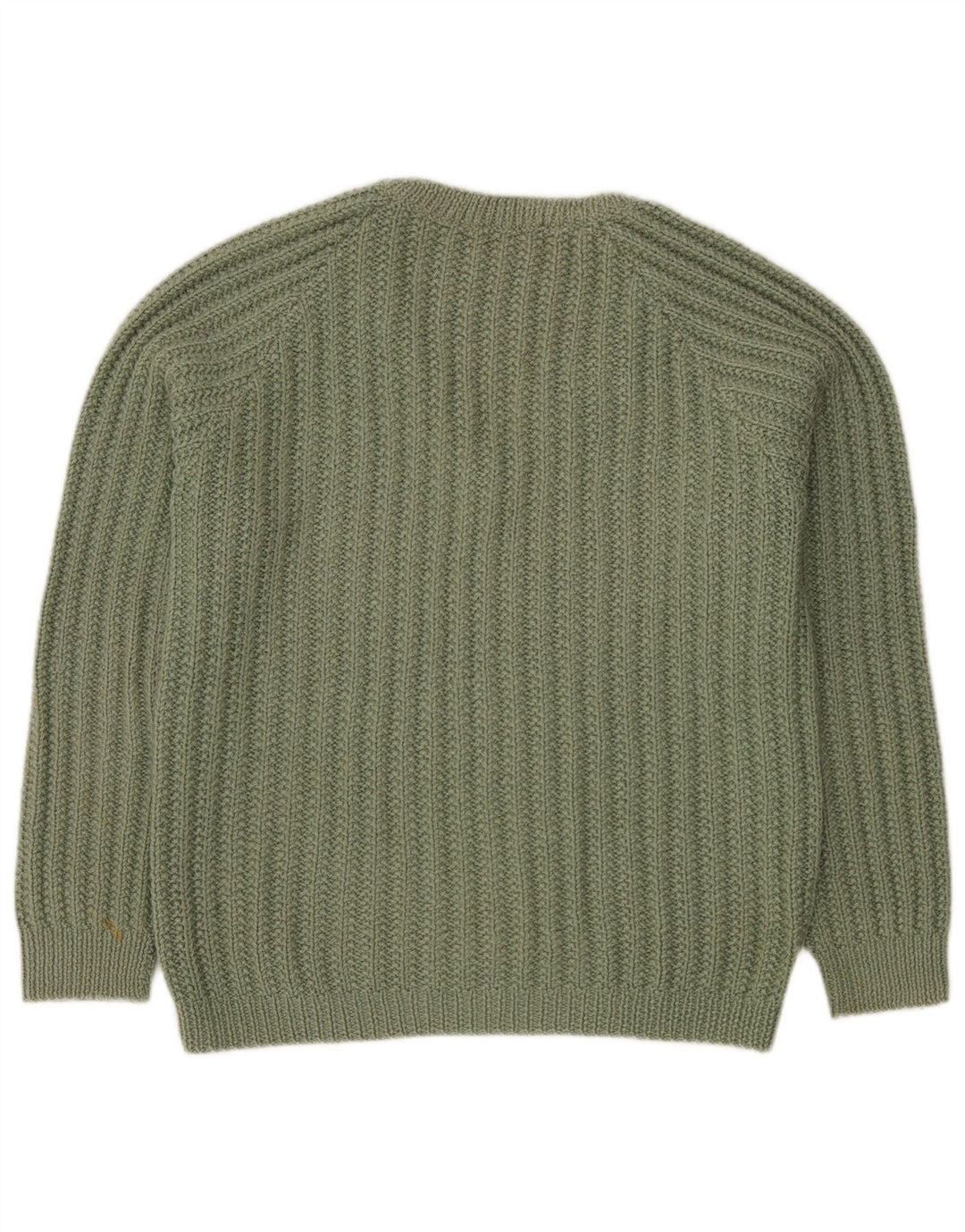 Vintage hombres V-cuello jumper suéter XL verde
