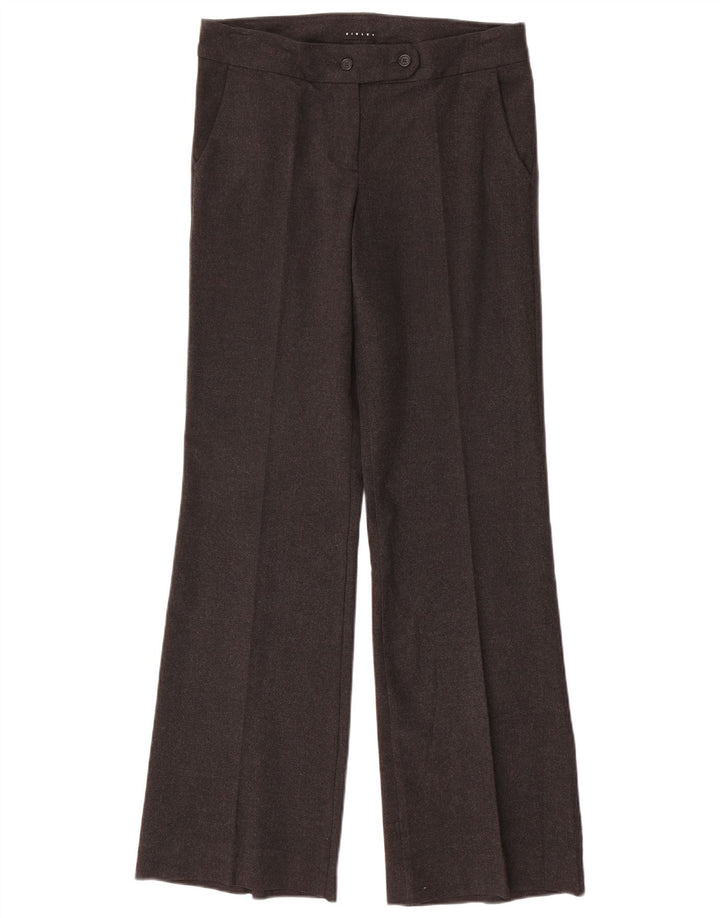 Sisley Pantalones de traje con corte de bota para mujer IT 42 Medium W30 L32 Grey Moteado