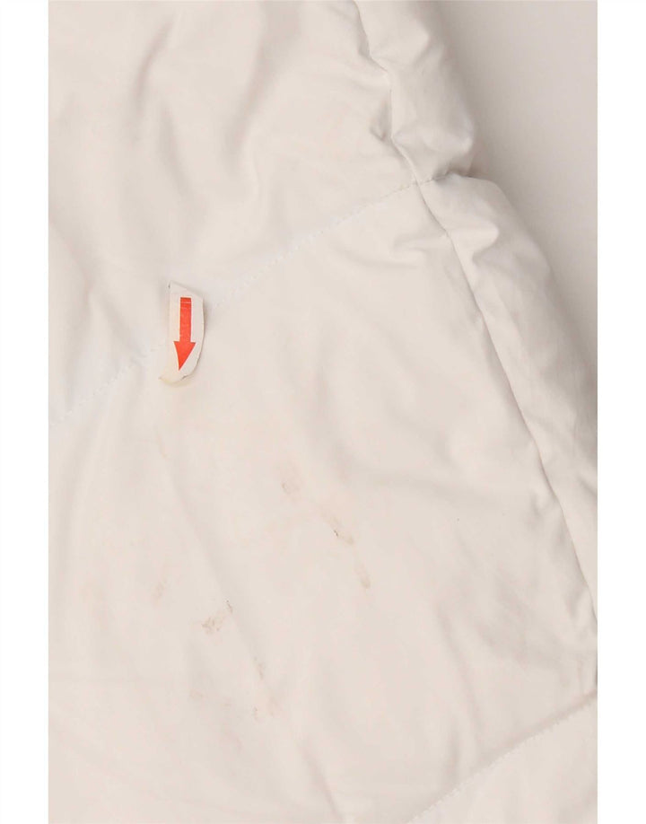 Tommy Hilfiger Chaqueta acolchada con capucha para hombre UK 38 Poliéster blanco mediano