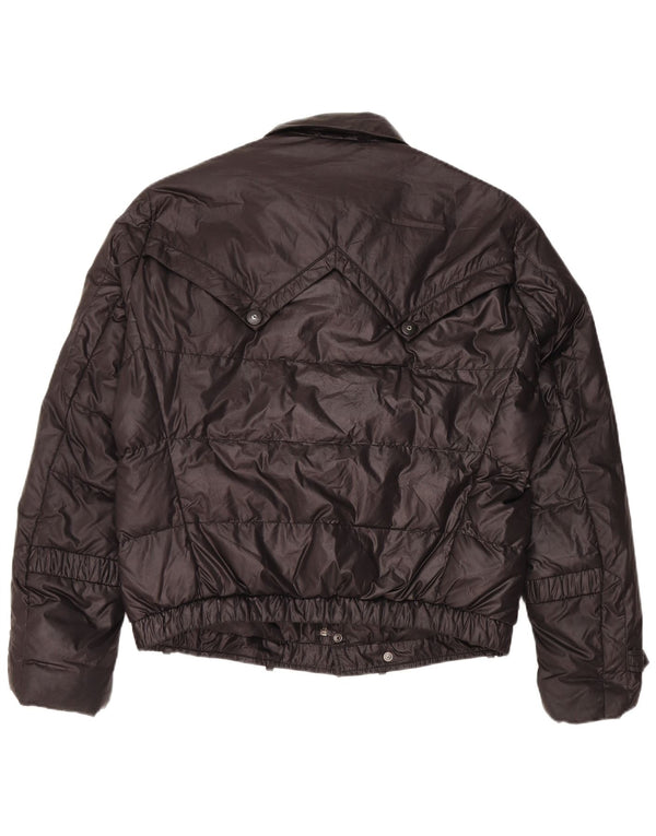 Chaqueta acolchada militar vintage para hombre IT 52 XL Poliéster negro