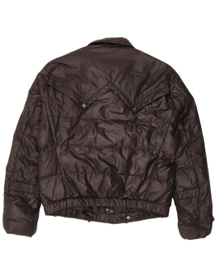 Chaqueta acolchada militar vintage para hombre IT 52 XL Poliéster negro