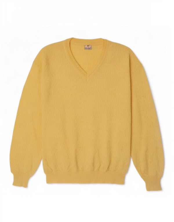 Adler Jersey Suelto con Cuello En V para Hombre IT 50 Medium Yellow Geométrico