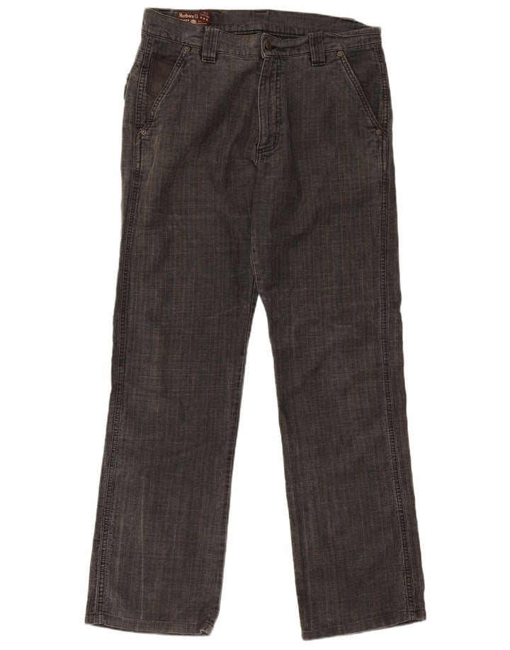 Marlboro Classics Pantalones chinos rectos para hombre W33 L31 Gris Herringbone