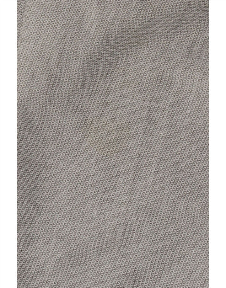 Marks & Spencer Pantalón de traje regular para hombre W42 L31 Poliéster gris