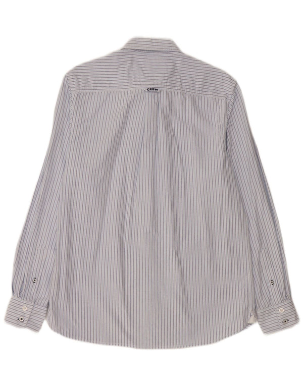 CREW CLOTHING Camisa de corte clásico para hombre de algodón a rayas azules grandes