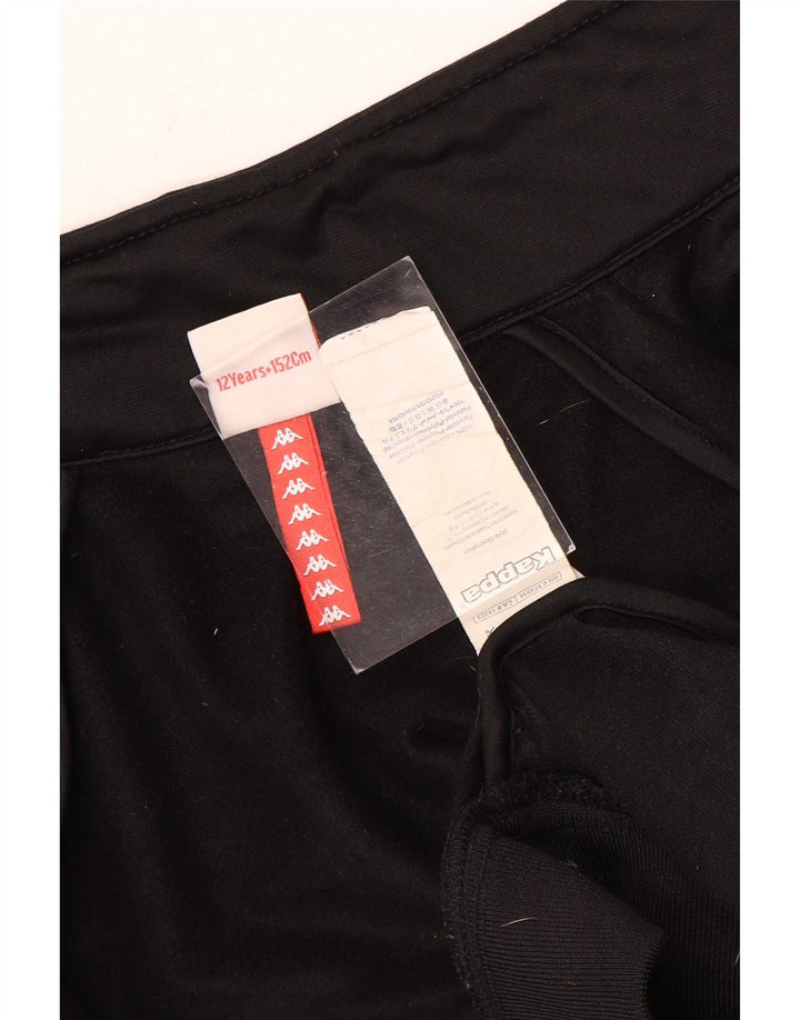 Kappa Boys Graphic Chándal Top Chaqueta 11-12 Años Negro Poliéster