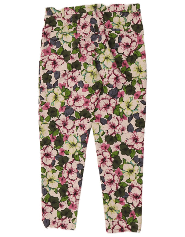 M&Co Pantalones chinos ajustados para mujer UK 10 Small W28 L26 Multicolor Floral