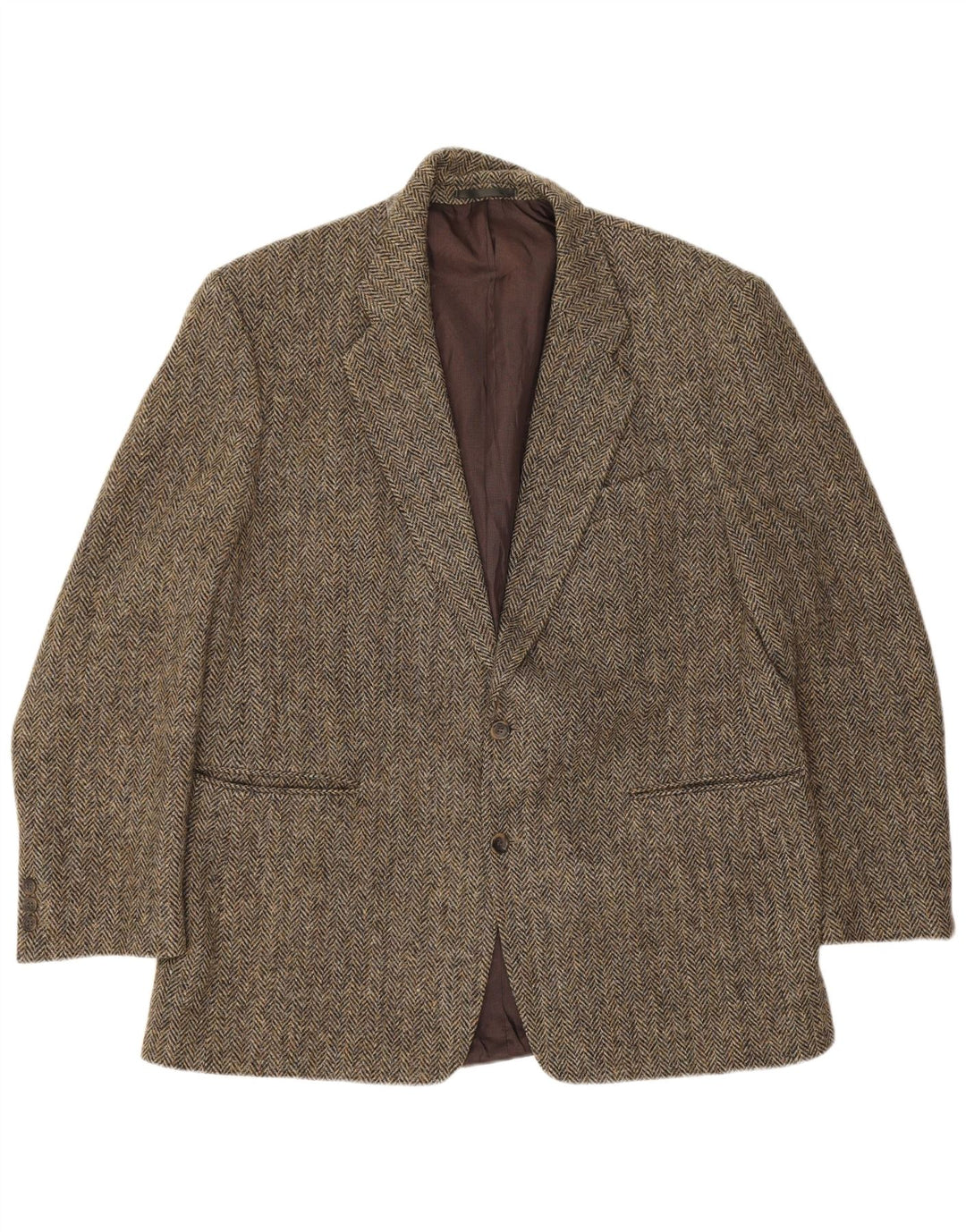 Benvenuto Harris Tweed Blazer Chaqueta para Hombre IT 56 3XL Verde Espiga