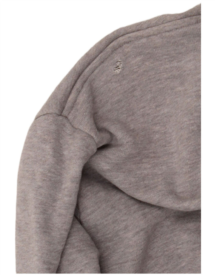Adidas Hombre Sudadera Con Capucha Gráfica Jersey De Algodón Gris Medio