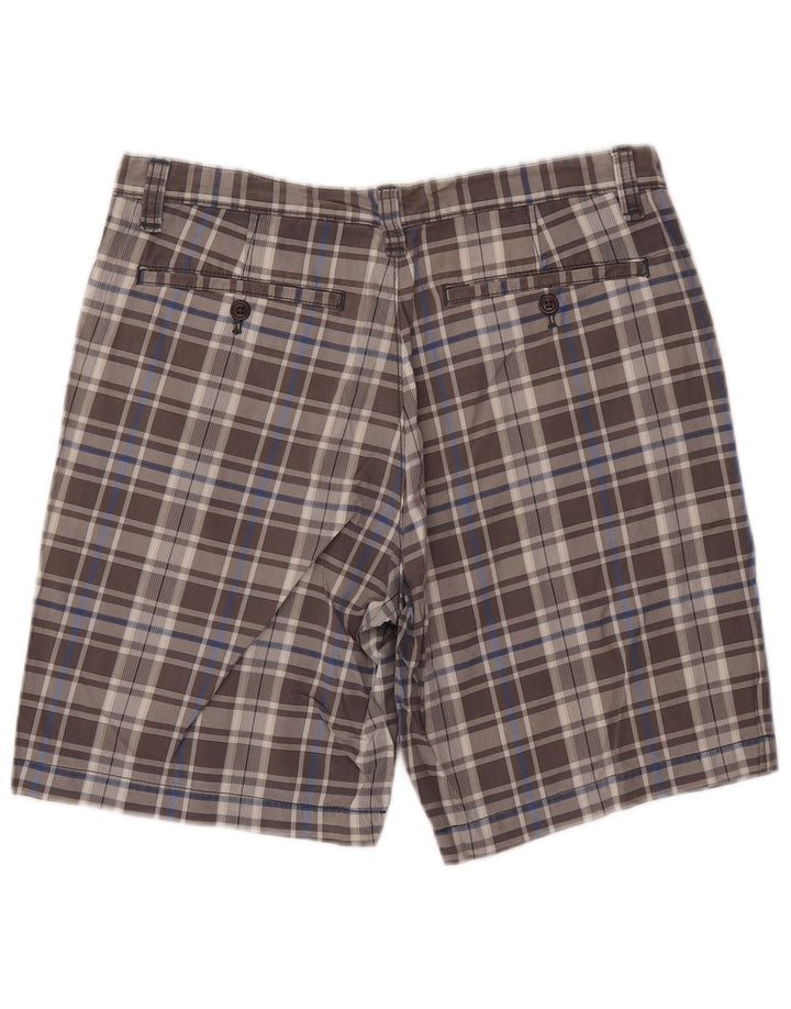 EDDIE BAUER Pantalones cortos chinos para hombre W34 Large Grey Check