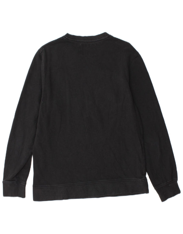 Jack & Jones Hombre Sudadera Gráfica Jumper Medium Negro Algodón