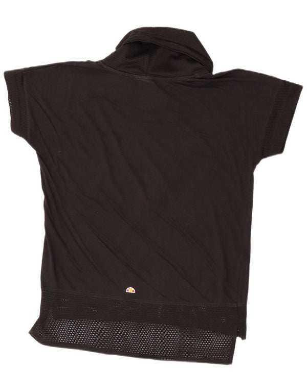 Ellesse Camiseta gráfica para mujer Top UK 44 Medium Black Cotton