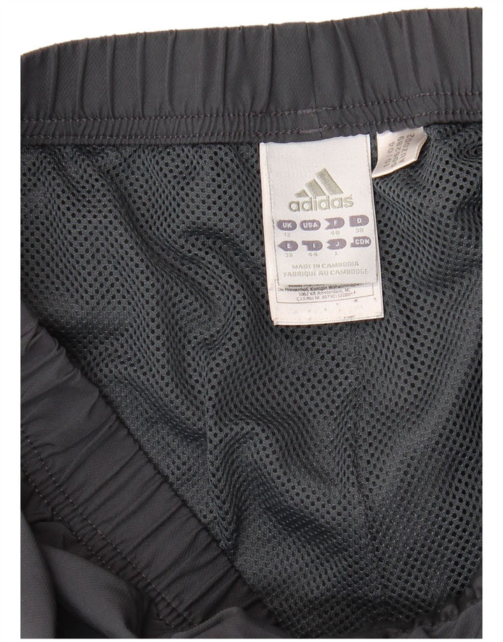 Adidas Mujer Climalite Chándal Pantalones UK 12 Mediano Negro Poliéster