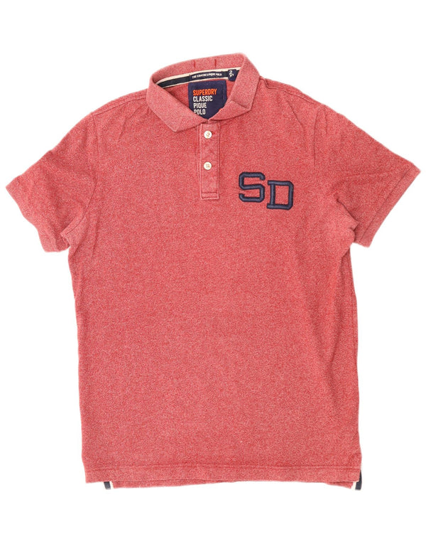 SUPERDRY Polo de corte clásico para hombre 2XL Algodón rojo