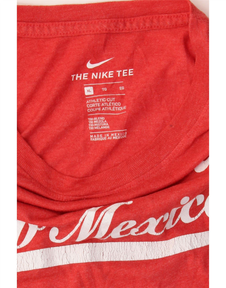 NIKE Mens Graphic T-Shirt Top XL Red Vintage Nike and Second-Hand Nike from Messina Hembry 