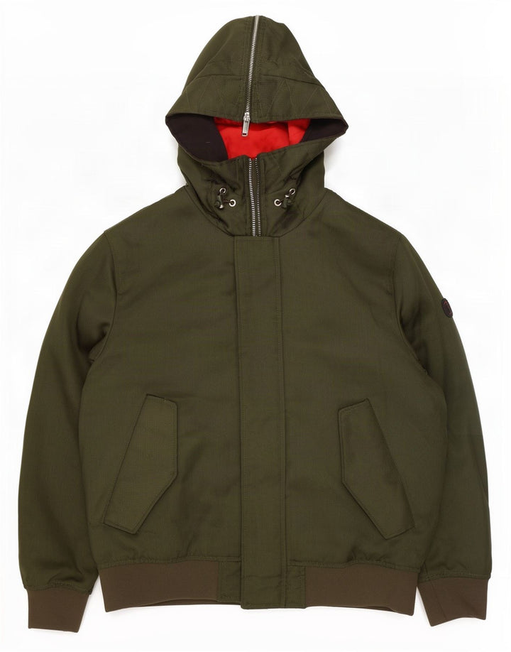 Armani Chaqueta bomber con capucha para hombre Reino Unido 40 Poliéster caqui grande