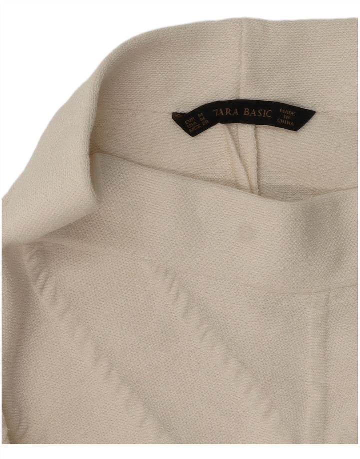 Zara Falda Acampanada De Punto Mediana W28 Blanco Roto