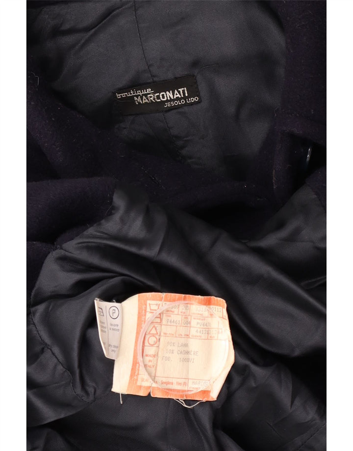 Abrigo vintage para mujer IT 48 XL Lana azul marino