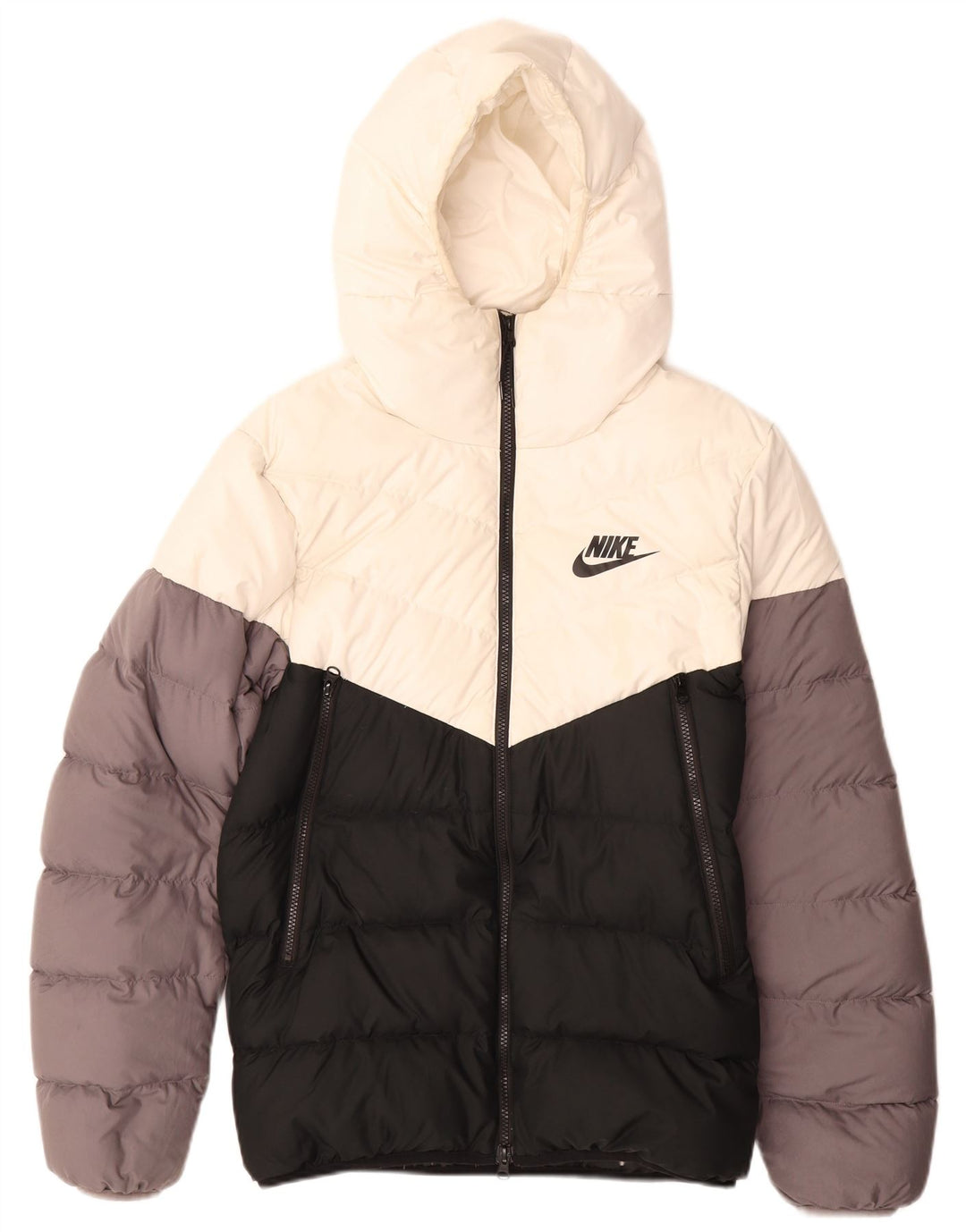 NIKE Chaqueta acolchada con capucha para hombre UK 36 Small Multicolor Colorblock