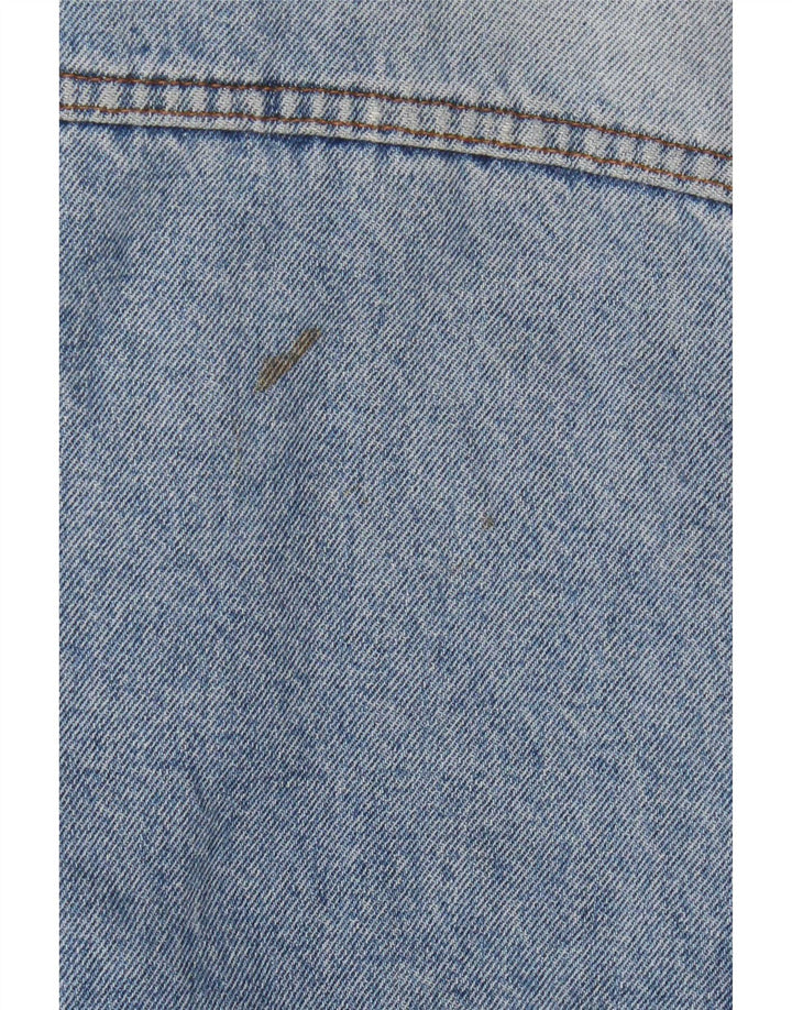 Vintage hombres chaqueta de mezclilla Reino Unido 42 XL algodón azul