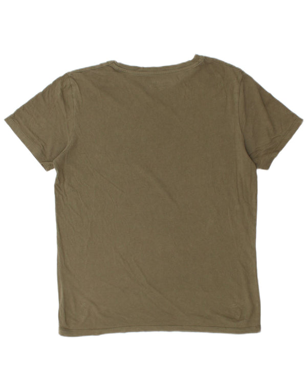 Jack & Jones Hombre Camiseta Top Large Khaki Algodón