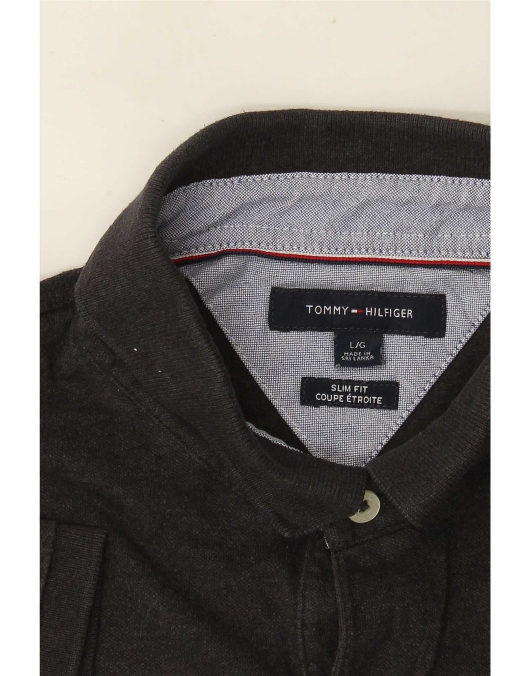 Tommy Hilfiger Polo Slim Fit para Hombre Gris Grande