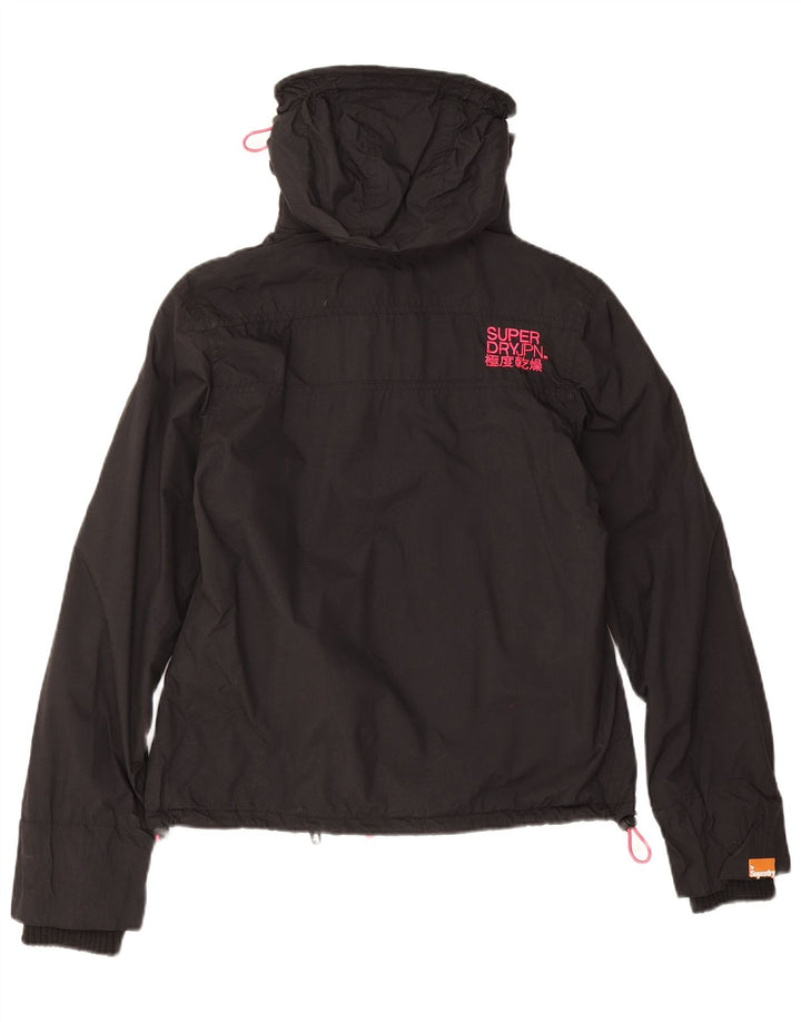 Superdry Chaqueta Cortavientos Gráfica para Mujer UK 44 Mediano Negro